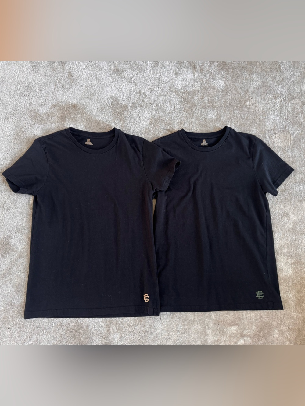 Eric Emanuel Black Short Sleeve Crewneck Tee (Pair)